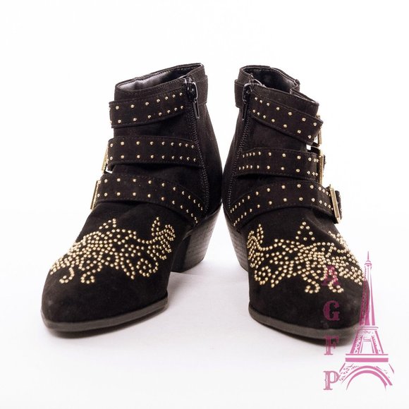 TOPSHOP kowboy Chloe Dupes studded western booties - Picture 2 of 14